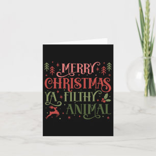Carte Joyeux animal de Noël sale Ya Xmas Pyjama laid