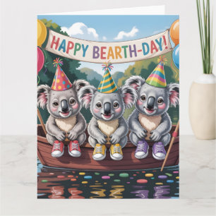 Carte "Joyeux Annivers-koala" Illustration de Fête en Ba