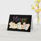 Carte Joyeux Anniversaire (Fleur jaune)