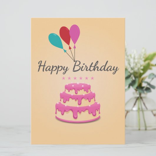 Carte Joyeux anniversaire (Debout devant)