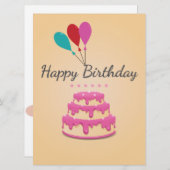 Carte Joyeux anniversaire (Devant / Derrière)