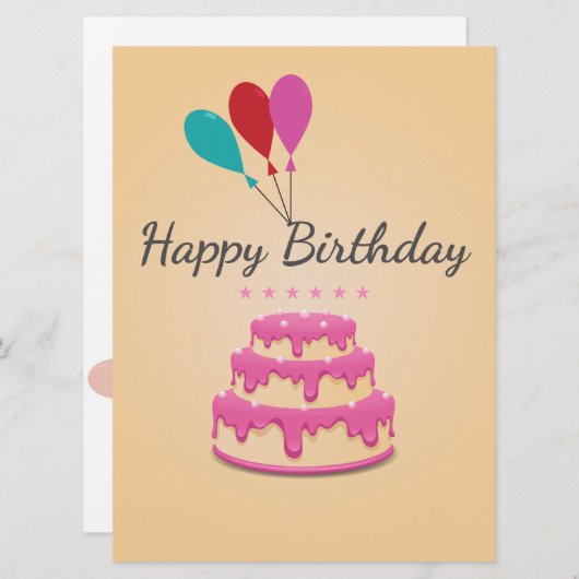 Carte Joyeux anniversaire (Devant / Derrière)