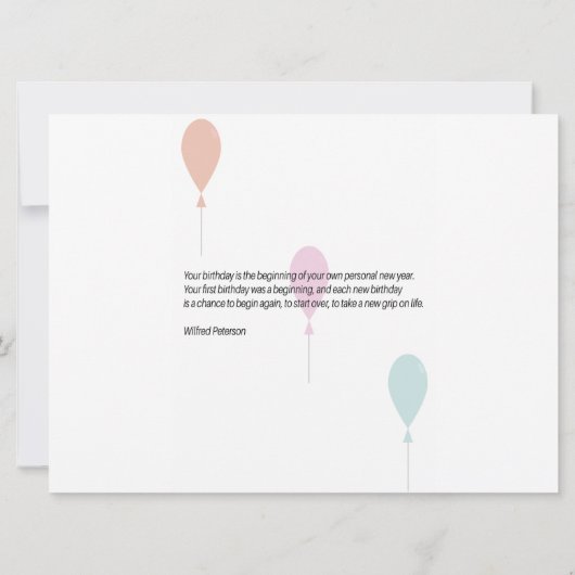 Carte Joyeux anniversaire (Dos)