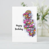 Carte Joyeux anniversaire (Debout devant)