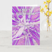 Carte Joyeux anniversaire (Fleur jaune)