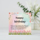 Carte Joyeux Anniversaire (Debout devant)