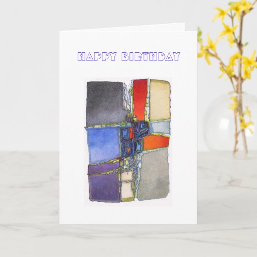 Carte Joyeux anniversaire (Fleur jaune)