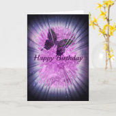 Carte Joyeux anniversaire (Fleur jaune)