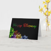 Carte Joyeux anniversaire (Fleur jaune)