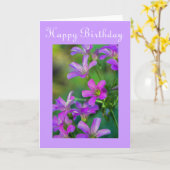 Carte Joyeux anniversaire (Fleur jaune)