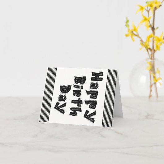 Carte Joyeux anniversaire (Fleur jaune)