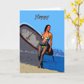 Carte Joyeux anniversaire (Fleur jaune)