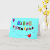 Carte Joyeux anniversaire (Fleur jaune)