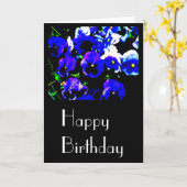 Carte Joyeux anniversaire (Fleur jaune)