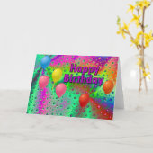 Carte Joyeux anniversaire (Fleur jaune)