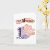 Carte Joyeux anniversaire (Fleur jaune)