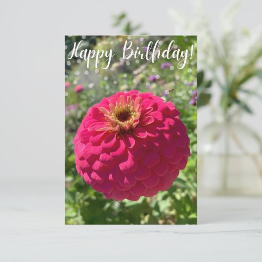 Carte "Joyeux Anniversaire" (Debout devant)