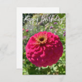 Carte "Joyeux Anniversaire" (Devant / Derrière)