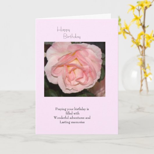 Carte Joyeux anniversaire (Fleur jaune)