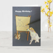 Carte Joyeux anniversaire (Fleur jaune)