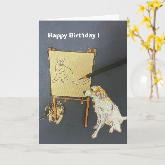 Carte Joyeux anniversaire (Fleur jaune)