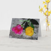 Carte Joyeux anniversaire (Fleur jaune)