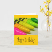 Carte Joyeux anniversaire (Fleur jaune)