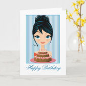 Carte Joyeux anniversaire (Fleur jaune)