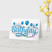 Carte Joyeux anniversaire (Fleur jaune)