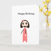 Carte Joyeux anniversaire (Fleur jaune)