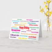 Carte Joyeux anniversaire (Fleur jaune)