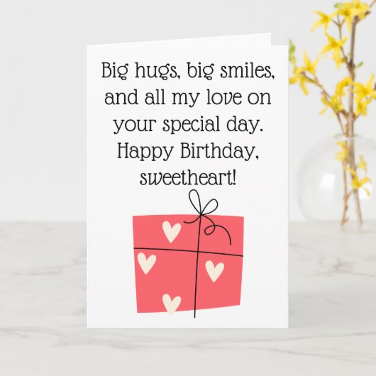 Carte Joyeux anniversaire (Fleur jaune)