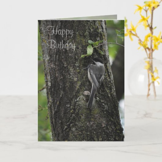 Carte Joyeux anniversaire (Fleur jaune)