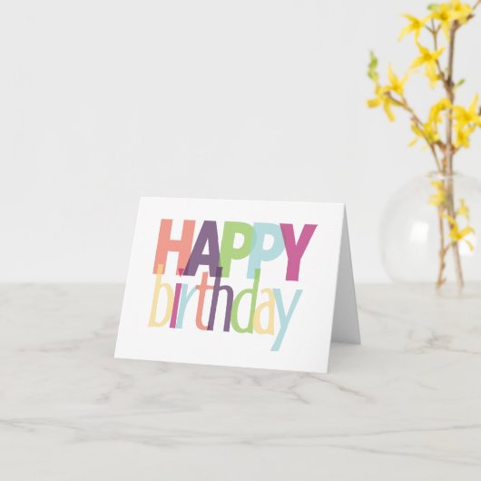 Carte Joyeux anniversaire (Fleur jaune)