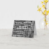 Carte Joyeux anniversaire (Fleur jaune)