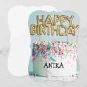 CARTE JOYEUX ANNIVERSAIRE (Devant / Derrière)