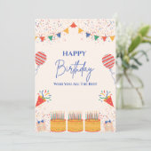 CARTE JOYEUX ANNIVERSAIRE (Debout devant)