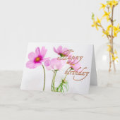 Carte Joyeux anniversaire (Fleur jaune)