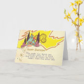 Carte Joyeux anniversaire (Fleur jaune)