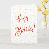 Carte Joyeux anniversaire (Fleur jaune)