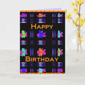 Carte Joyeux anniversaire ! (Fleur jaune)