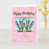 Carte Joyeux anniversaire ! (Fleur jaune)