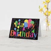 Carte Joyeux anniversaire (Fleur jaune)