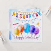 Carte Joyeux anniversaire (Devant/Arrière en situation)