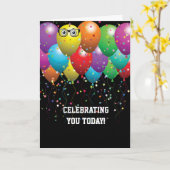 Carte Joyeux anniversaire (Fleur jaune)