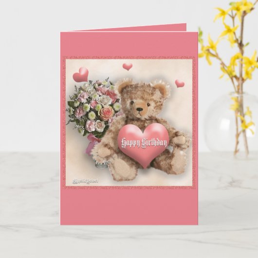 Carte Joyeux anniversaire (Fleur jaune)