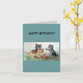 Carte Joyeux anniversaire (Fleur jaune)