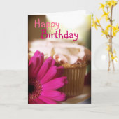 Carte Joyeux anniversaire (Fleur jaune)