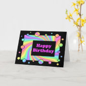 Carte Joyeux anniversaire (Fleur jaune)