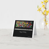 Carte Joyeux anniversaire (Fleur jaune)